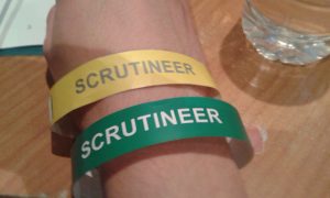 Scrutineer wristbands